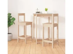 Taburetes altos 2 unidades madera maciza de pino 40x41,5x112 cm