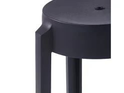 Taburetes apilables 4 unidades plástico negro