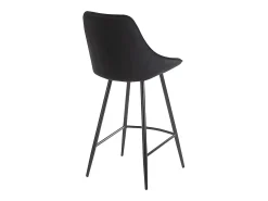 Taburetes bar MASURIE - Terciopelo - Negro (lote 2)