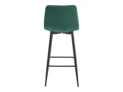 Taburetes bar Valora TEOTO terciopelo verde oscuro patas acero x4