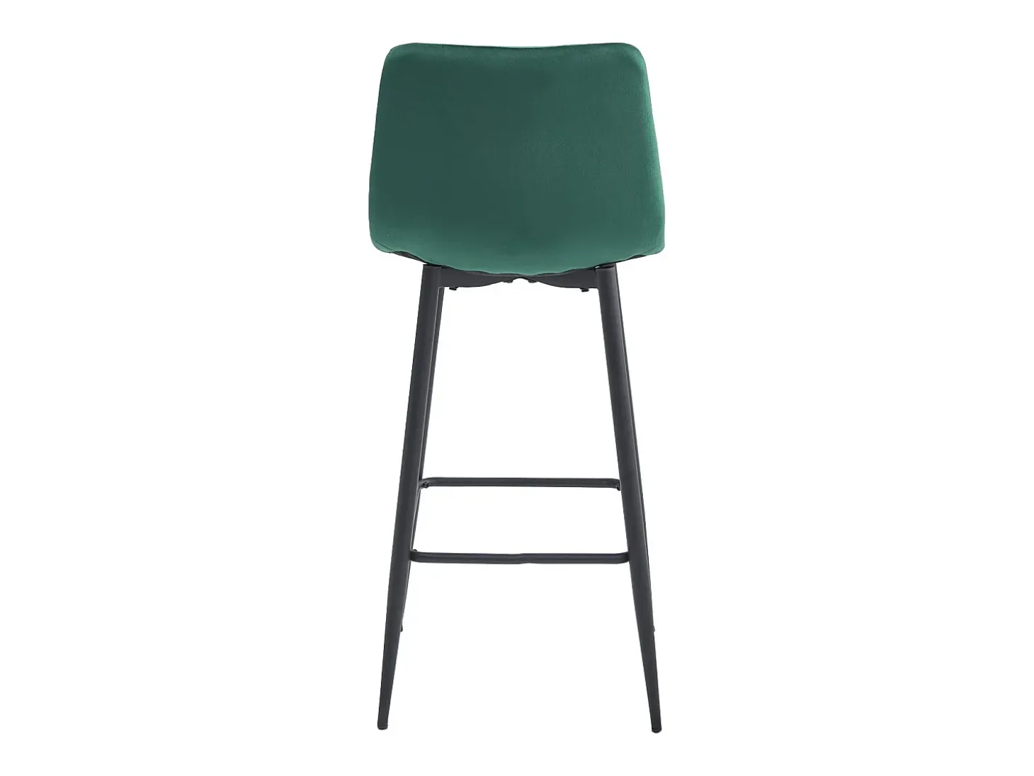 Taburetes bar Valora TEOTO terciopelo verde oscuro patas acero x4