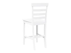 Taburetes de bar 2 uds madera maciza blanca caucho