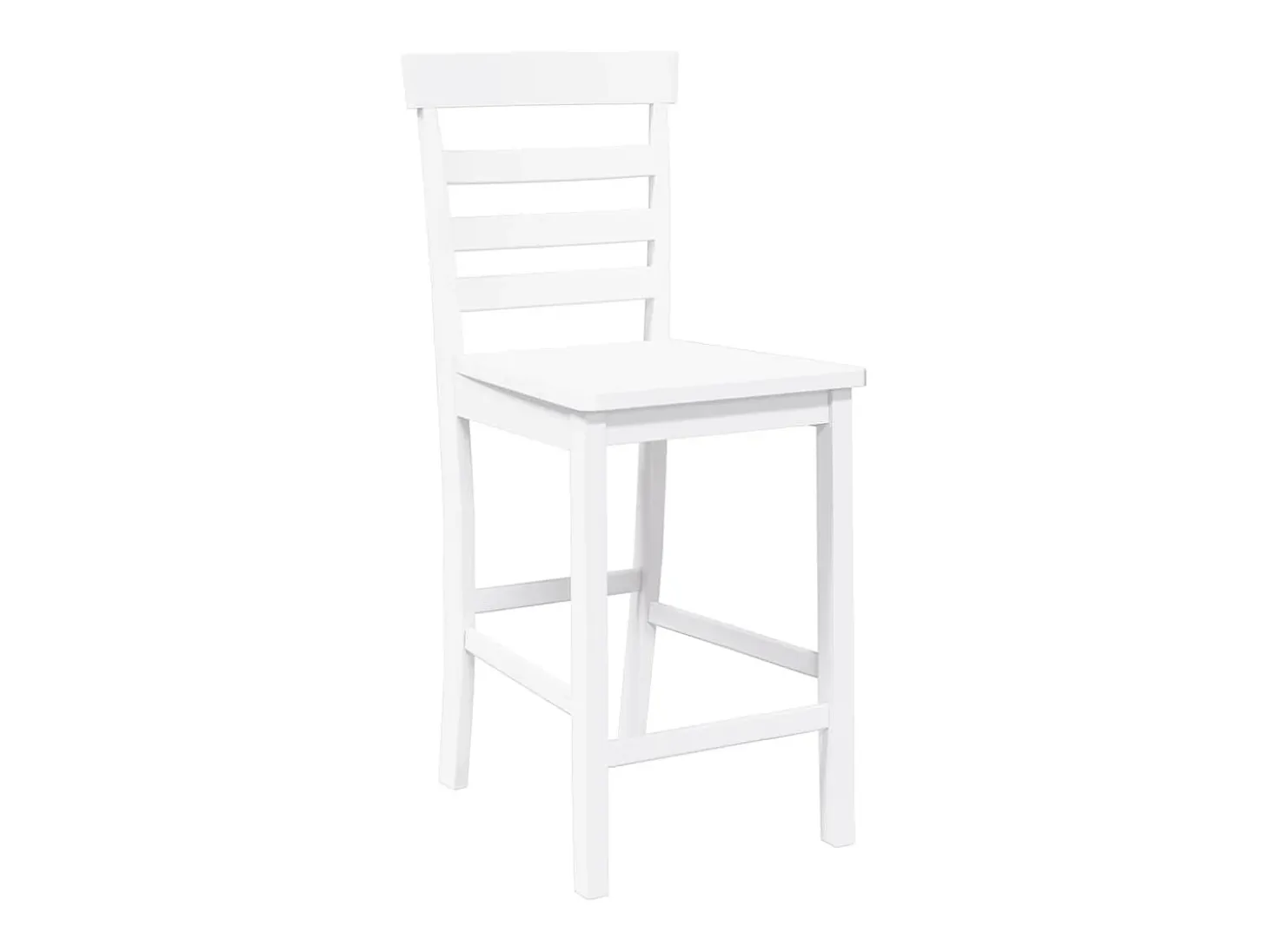Taburetes de bar 2 uds madera maciza blanca caucho