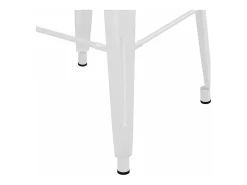 Taburetes de bar apilables 2 unidades de metal blanco
