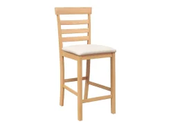 Taburetes de bar con cojines 2 uds madera maciza natural caucho