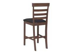 Taburetes de bar con cojines 2 piezas madera maciza de caucho marrón