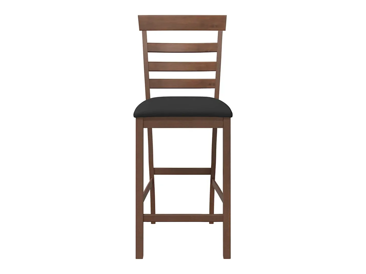 Taburetes de bar con cojines 2 piezas madera maciza de caucho marrón