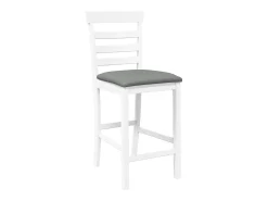 Taburetes de bar con cojines 2 piezas madera maciza de caucho blanco