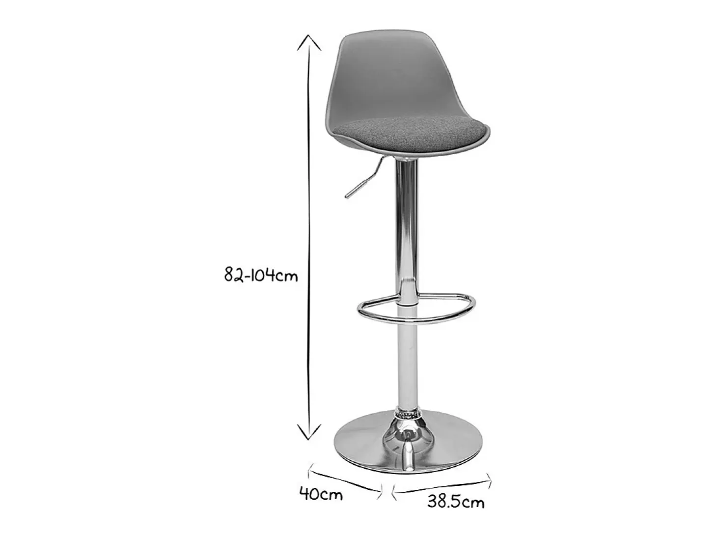 Taburetes de bar diseño verde gris (juego de 2) STEEVY
