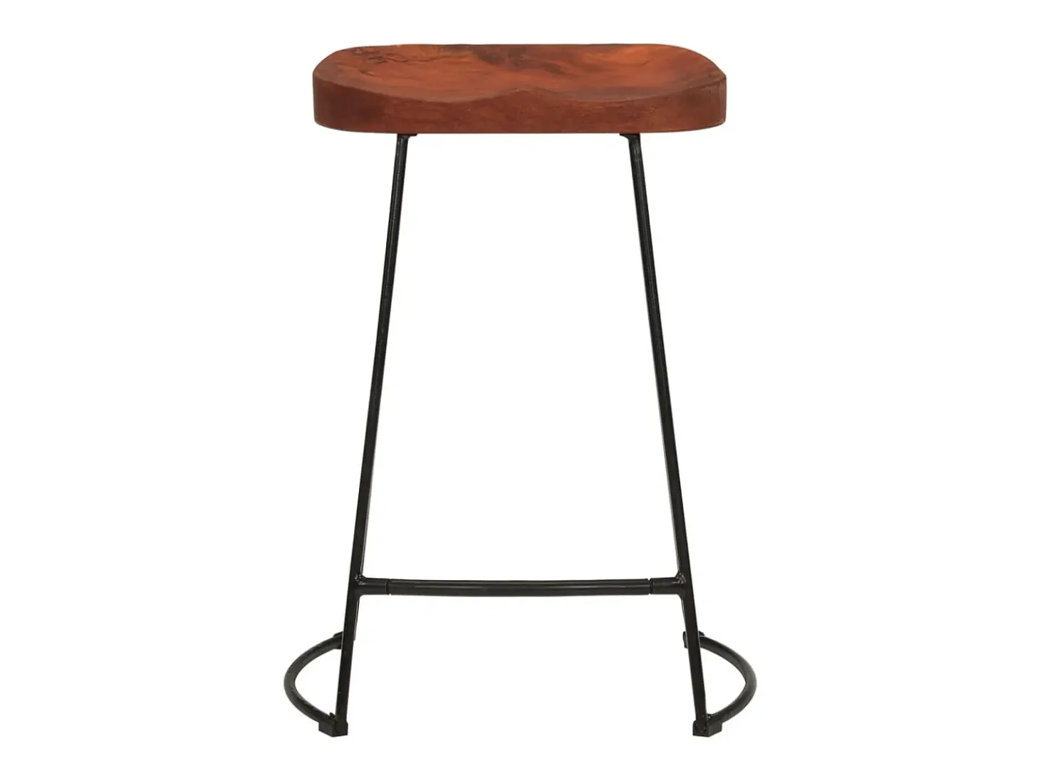 Taburetes de bar Gavin 2 uds madera mango maciza 45x40x63 cm