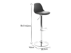 Taburetes de bar gris claro (lote de 2) STEEVY