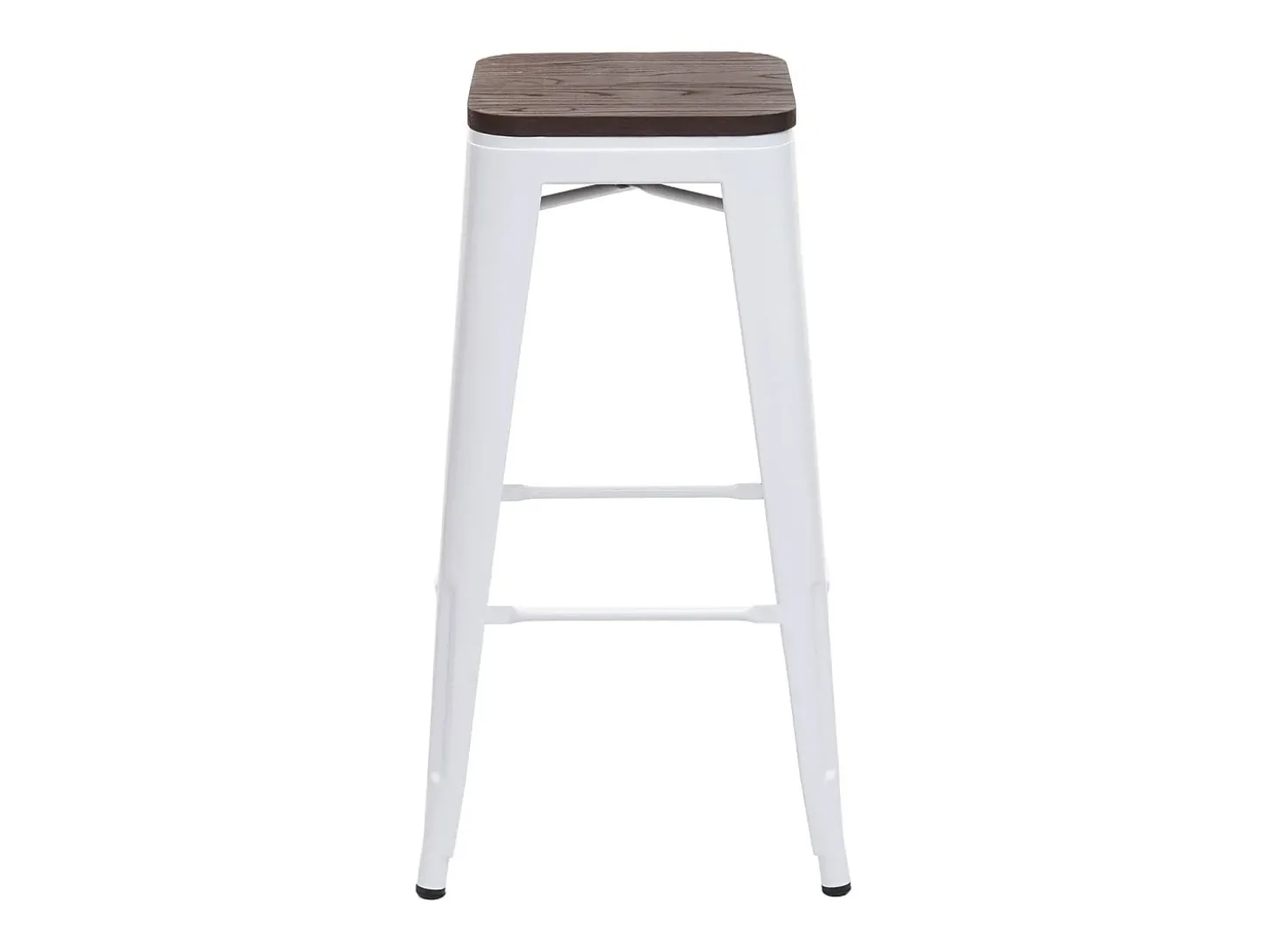 Taburetes de bar MCW-A73 (juego de 4), blanco