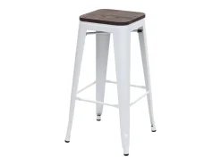 Taburetes de bar MCW-A73 (juego de 4), blanco