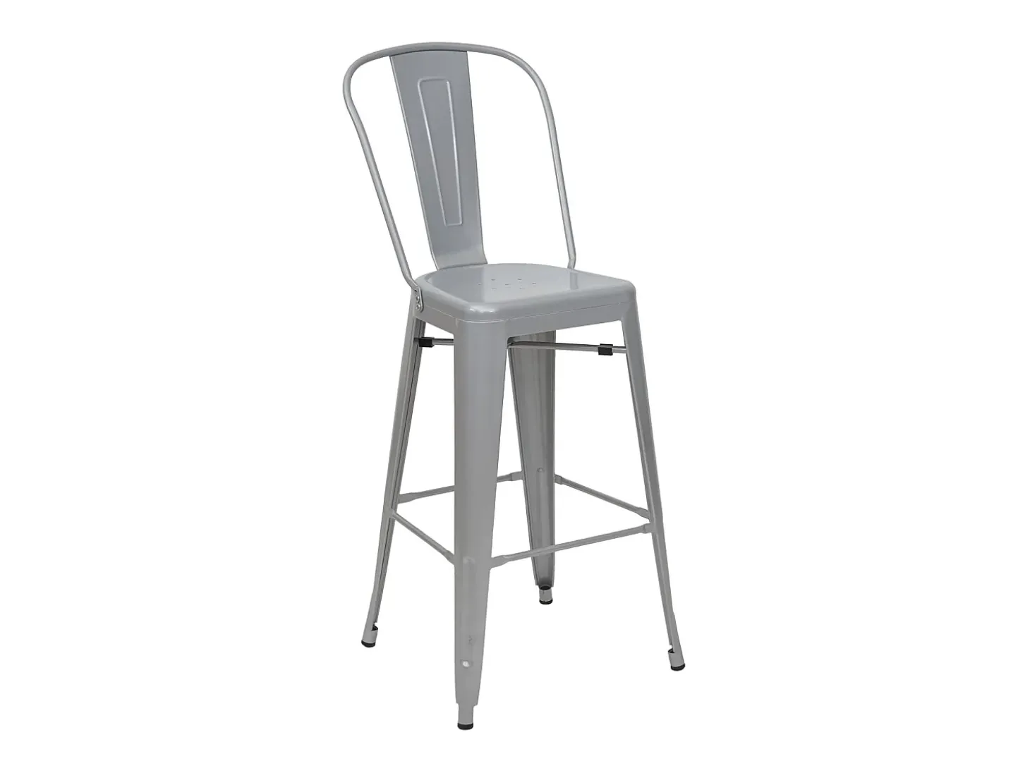 Taburetes de bar MCW-A73 metal (juego de 2), gris