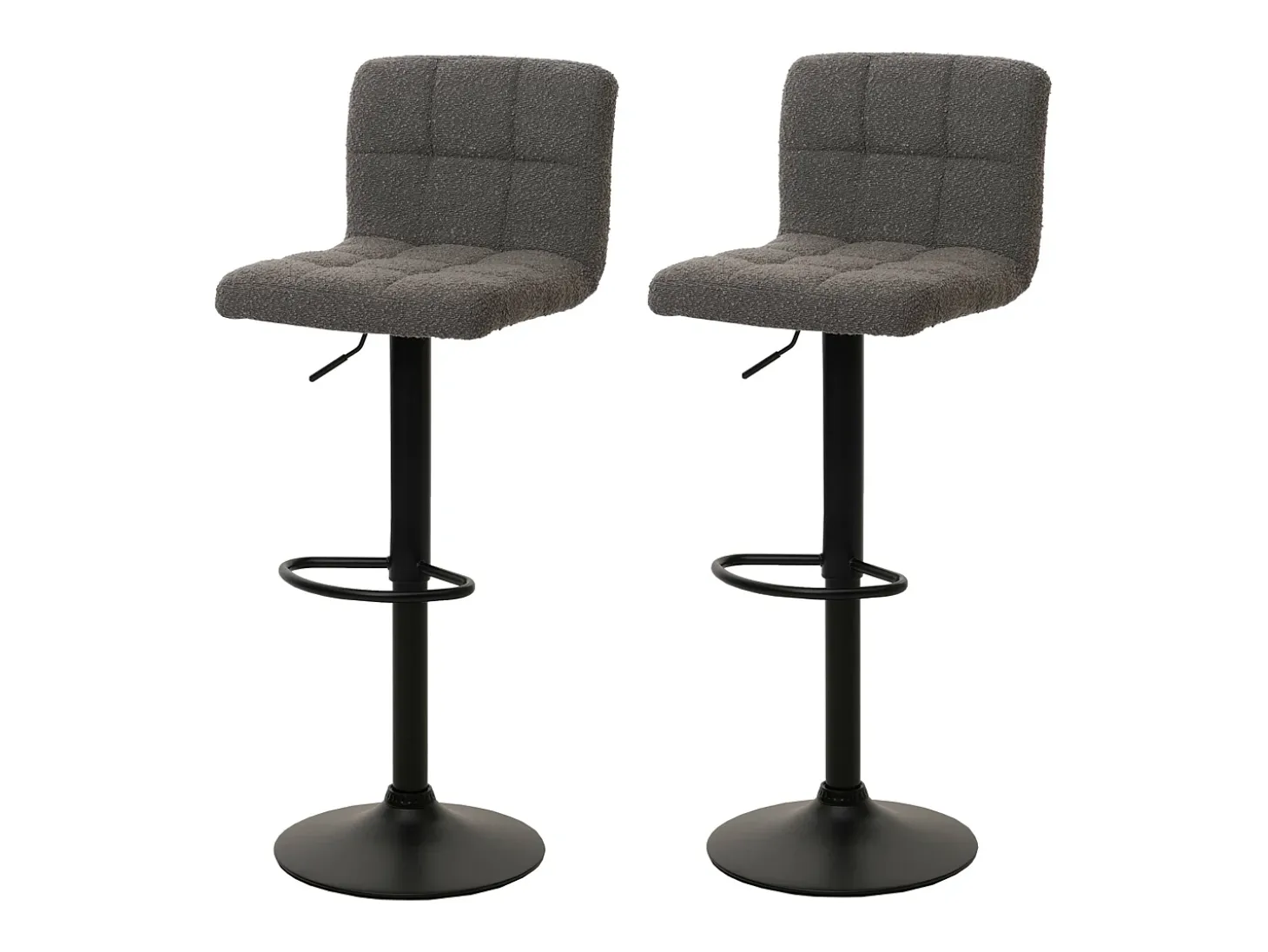 Taburetes de bar MCW-G87 (juego de 2), gris oscuro