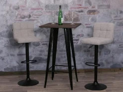 Taburetes de bar MCW-G87 (juego de 2), gris