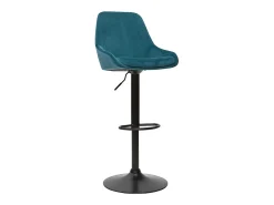 Taburetes de bar moderno regulables terciopelo azul petróleo (lote de 2) HOLO