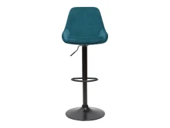 Taburetes de bar moderno regulables terciopelo azul petróleo (lote de 2) HOLO