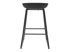 Taburetes de bar modernos negros con patas en metal 65 cm (lote de 2) PEBBLE