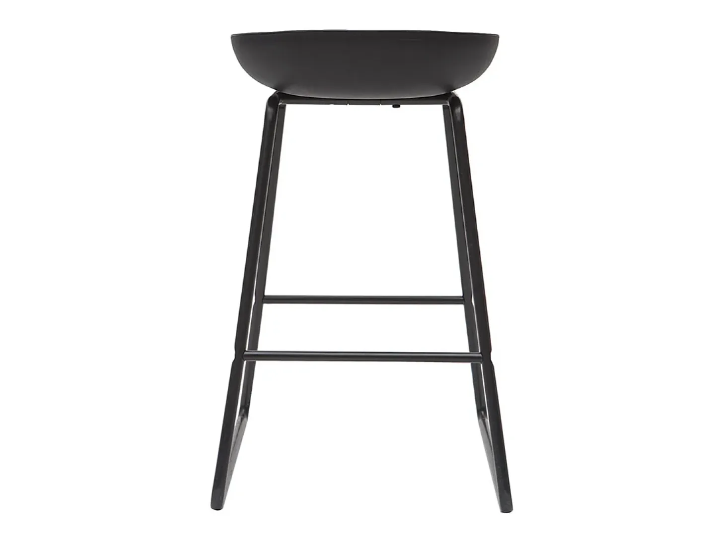 Taburetes de bar modernos negros con patas en metal 65 cm (lote de 2) PEBBLE