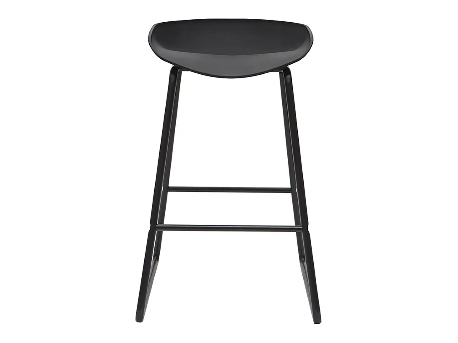 Taburetes de bar modernos negros con patas en metal 65 cm (lote de 2) PEBBLE
