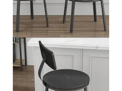 Taburetes de bar negro 34x55x102 caracas