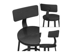 Taburetes de bar negro 34x55x102 caracas