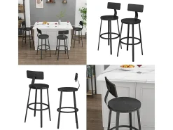 Taburetes de bar negro 34x55x102 caracas