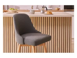 Taburetes de bar nórdicos giratorios gris oscuro A65 cm (lote de 2) HASTA