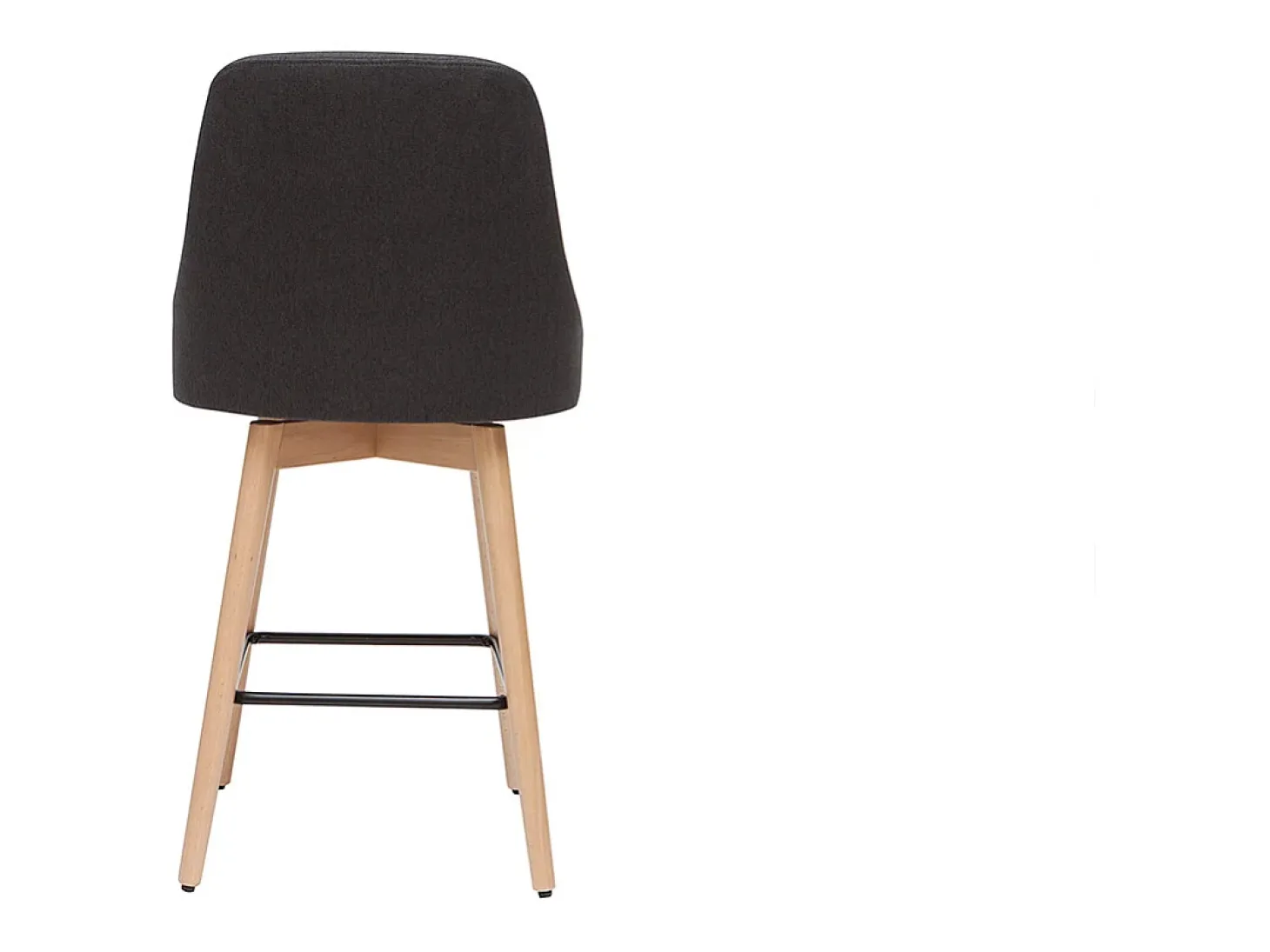 Taburetes de bar nórdicos giratorios gris oscuro A65 cm (lote de 2) HASTA