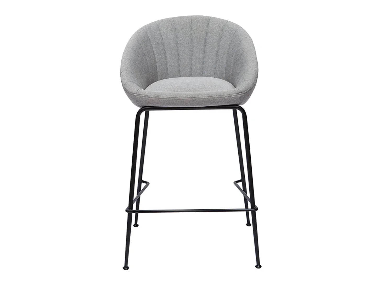 Taburetes de bar tejido gris claro 65 cm (lote de 2) SHERU