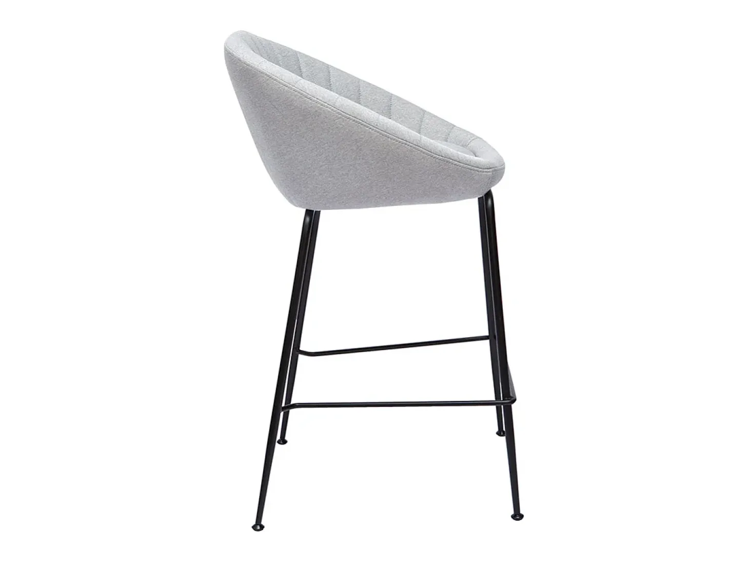 Taburetes de bar tejido gris claro 65 cm (lote de 2) SHERU