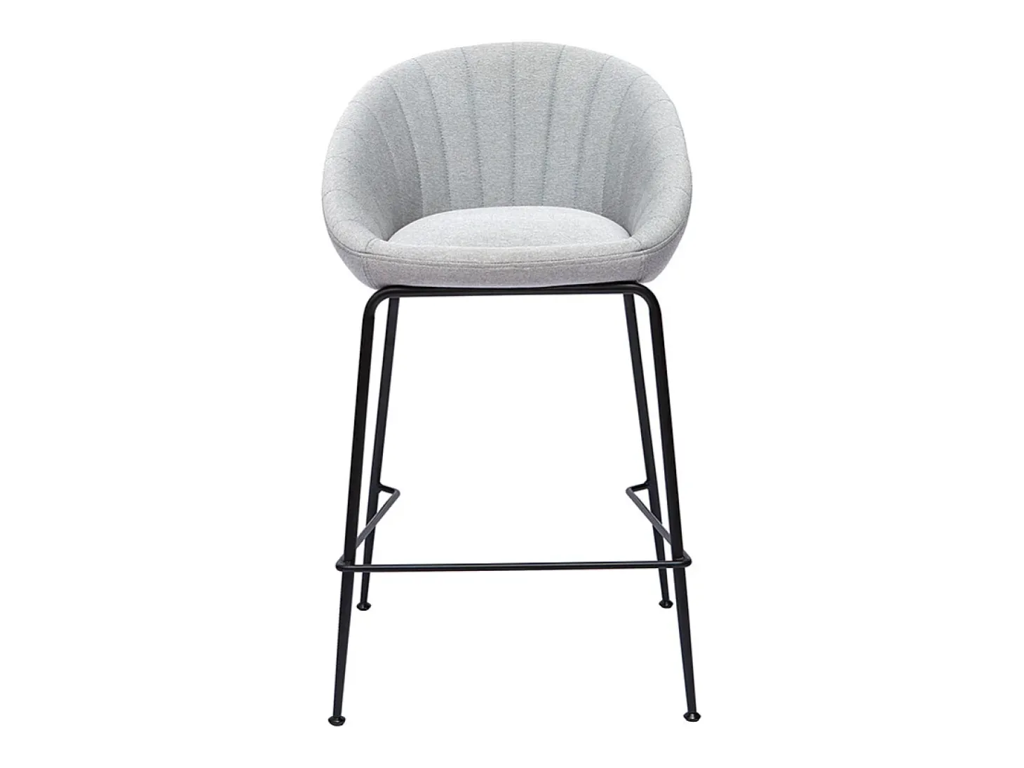 Taburetes de bar tejido gris claro 65 cm (lote de 2) SHERU