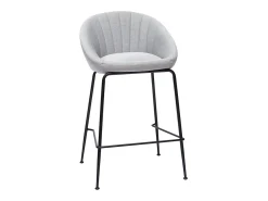 Taburetes de bar tejido gris claro 65 cm (lote de 2) SHERU