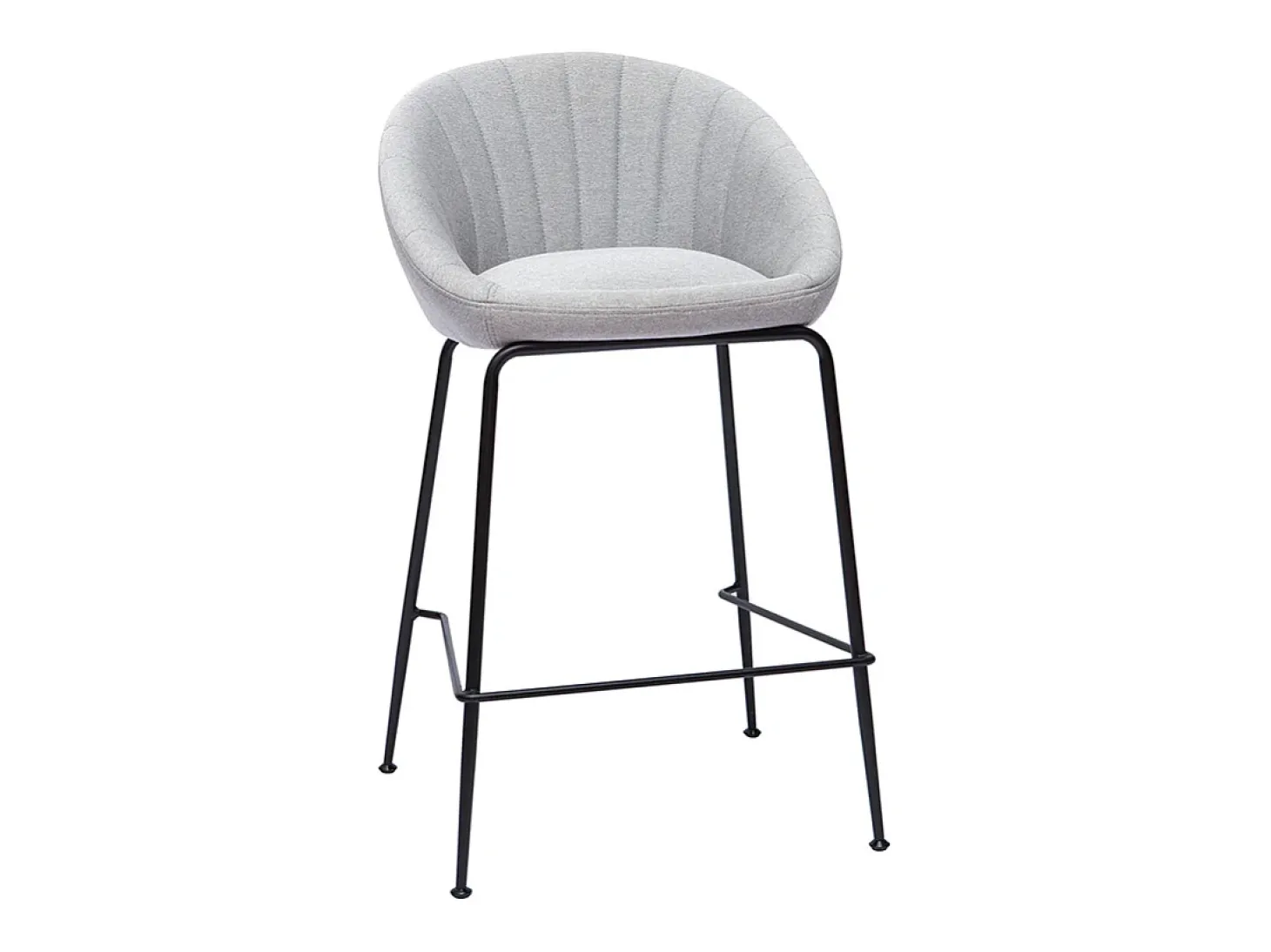 Taburetes de bar tejido gris claro 65 cm (lote de 2) SHERU