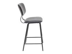 Taburetes de bar vintage negro con patas en metal 65cm (lote de 2) LAB