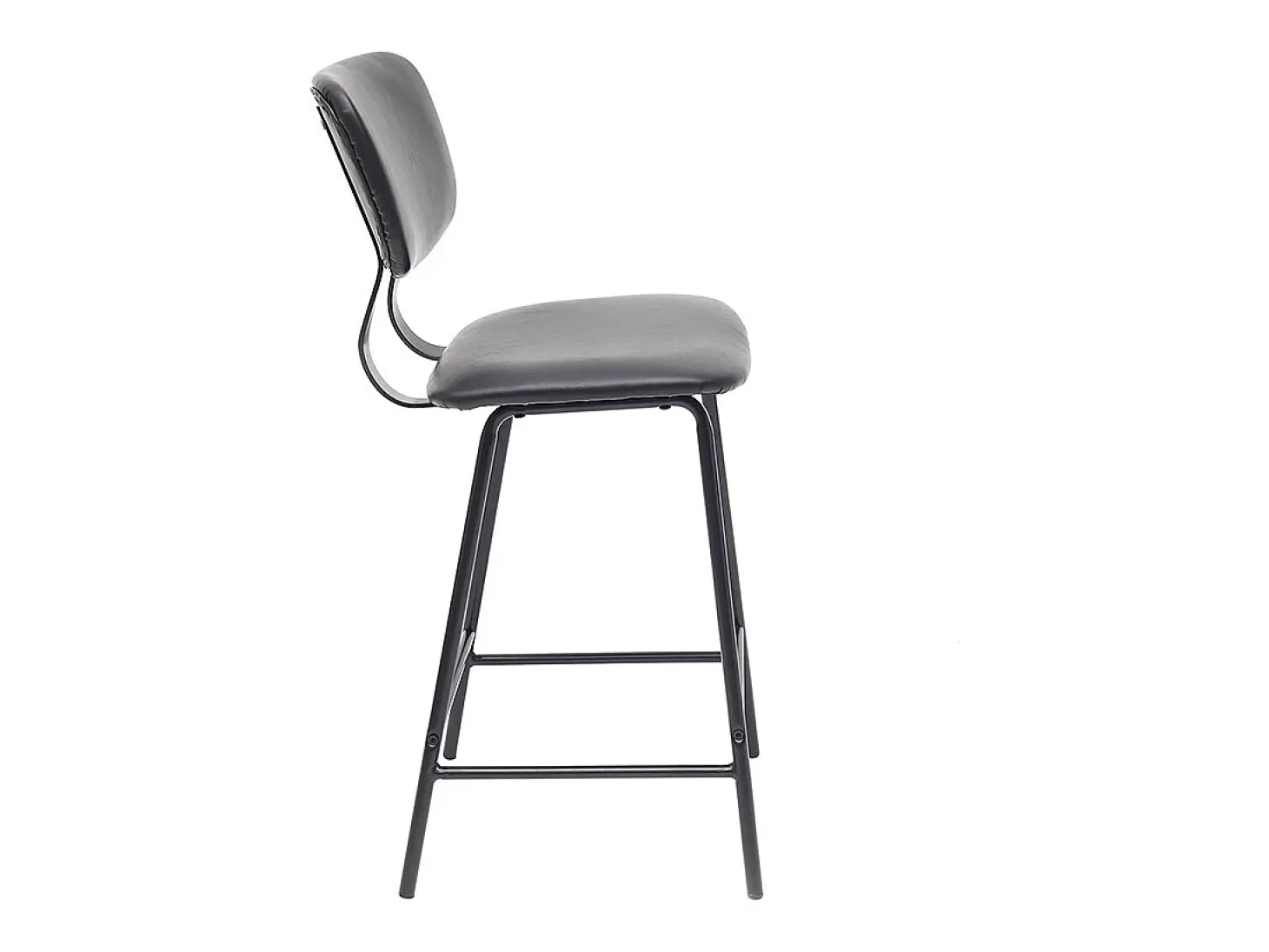 Taburetes de bar vintage negro con patas en metal 65cm (lote de 2) LAB
