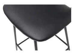 Taburetes de bar vintage negro con patas en metal 65cm (lote de 2) LAB