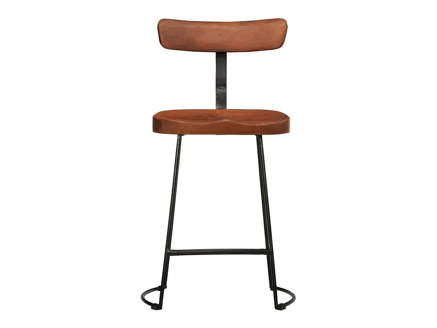 Taburetes de barra 2 uds madera maciza de mango 49x43x79 cm