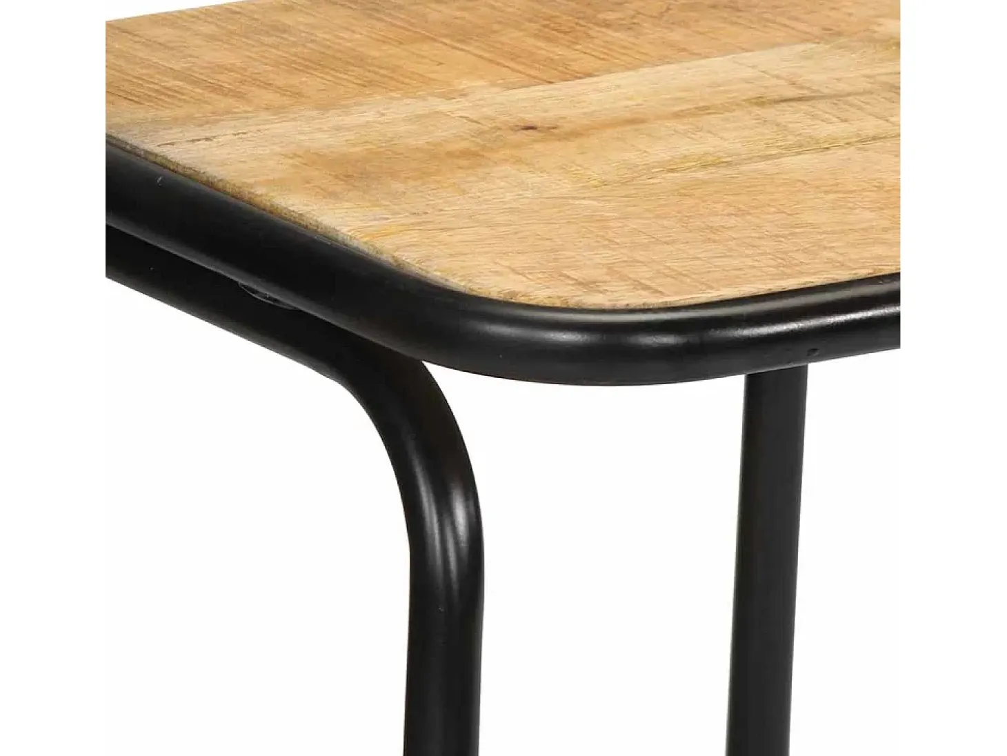 Taburetes de barra 2 uds 46x35,5x80 cm madera maciza de mango