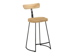 Taburetes de barra 2 uds 49x43x88 cm madera maciza de mango
