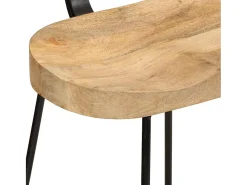 Taburetes de barra 2 uds 49x43x88 cm madera maciza de mango