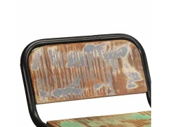 Taburetes de barra 2 uds 46x35,5x70 madera maciza reciclada