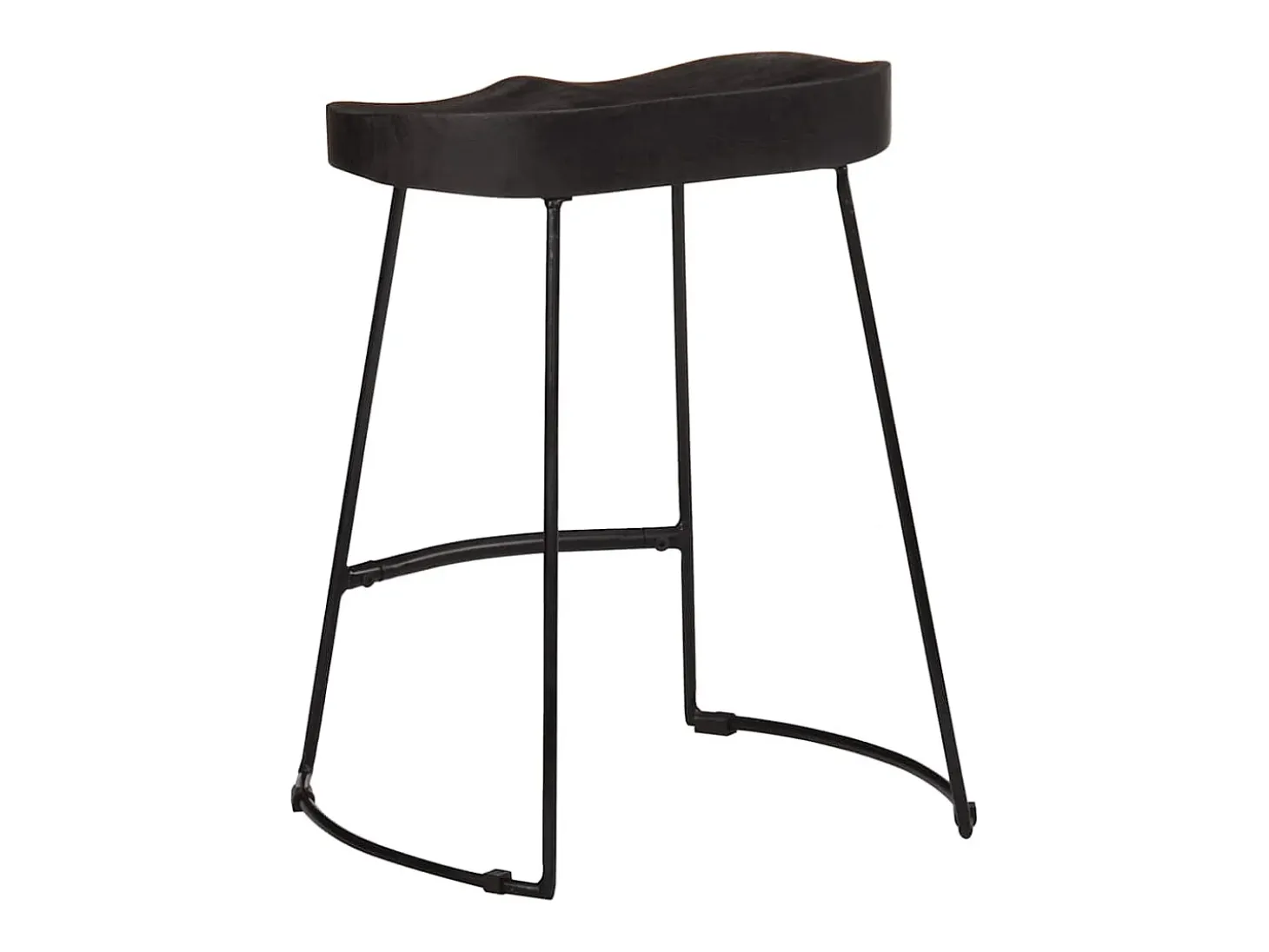Taburetes de barra 46x38x52 cm madera maciza de mango