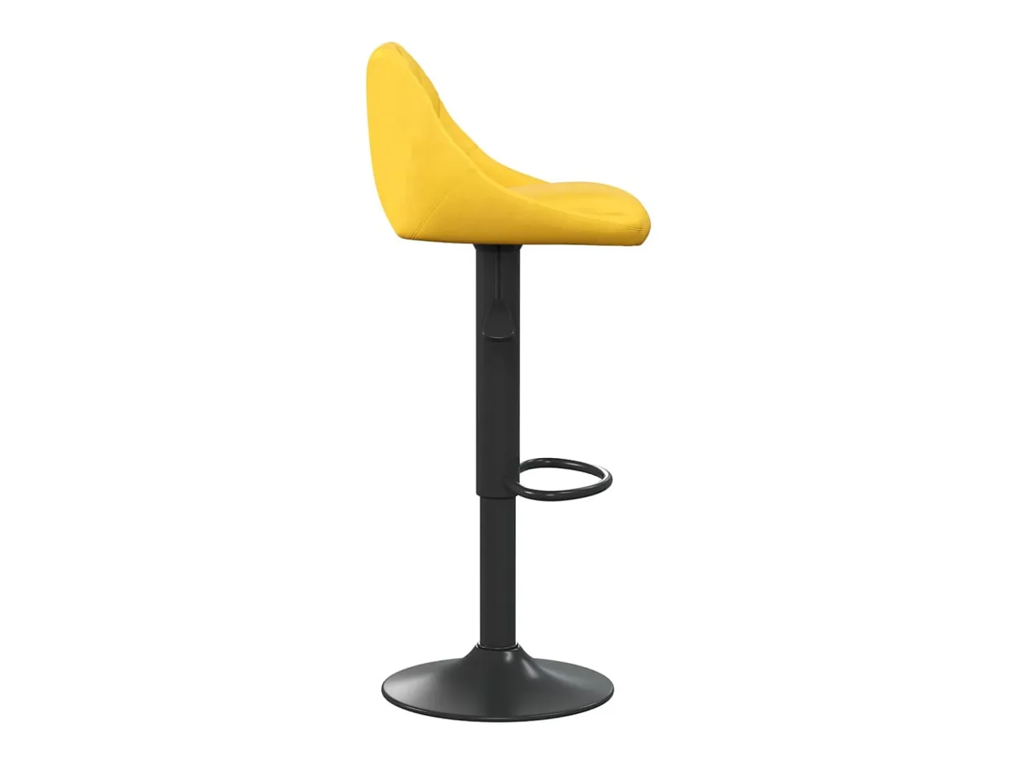 Taburetes de cocina 2 unidades terciopelo amarillo mostaza
