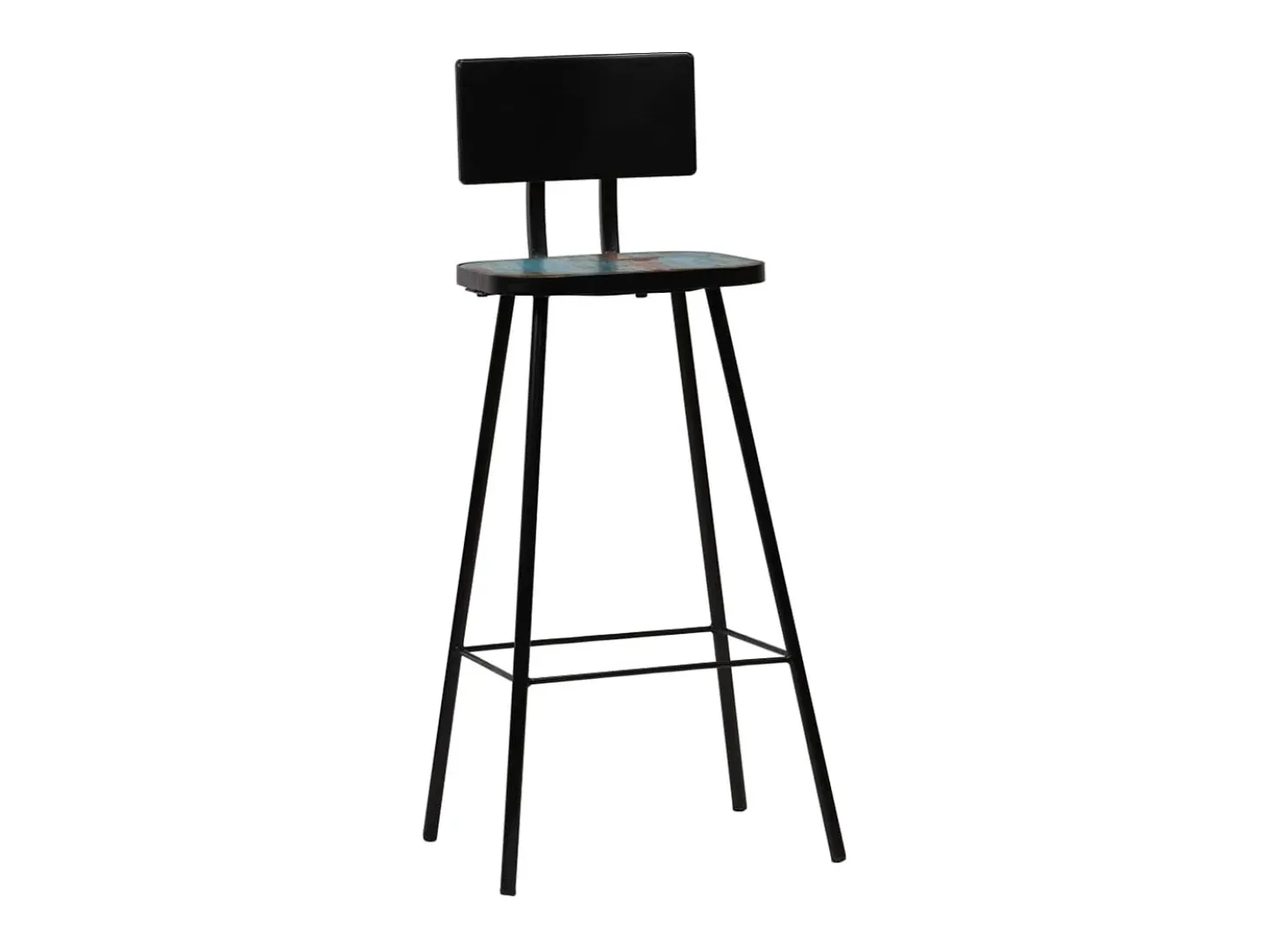 Taburetes de cocina 4 unidades madera maciza reciclada