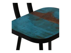 Taburetes de cocina 4 unidades madera maciza reciclada