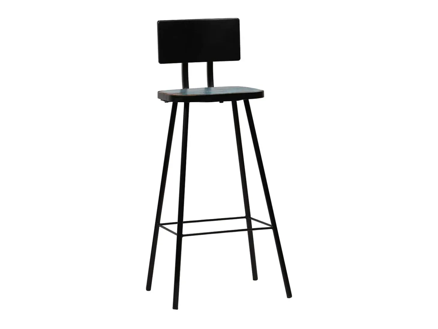 Taburetes de cocina 4 unidades madera maciza reciclada