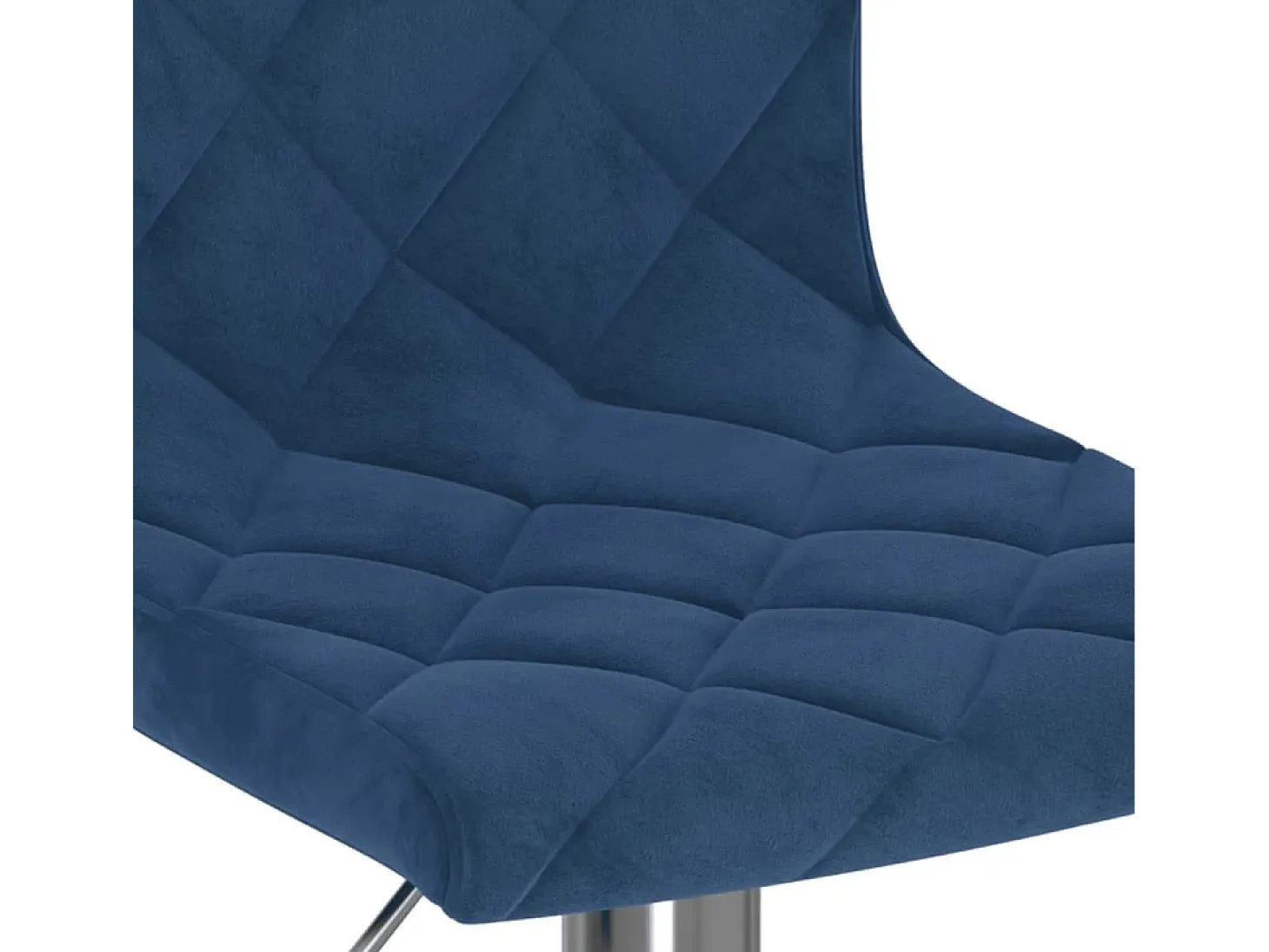 Taburetes de cocina 2 unidades terciopelo azul