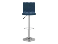 Taburetes de cocina 2 unidades terciopelo azul